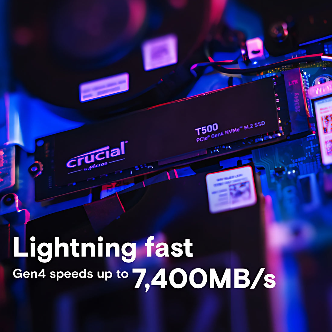 Crucial T500 500GB PCIe Gen4 NVMe M.2 SSD