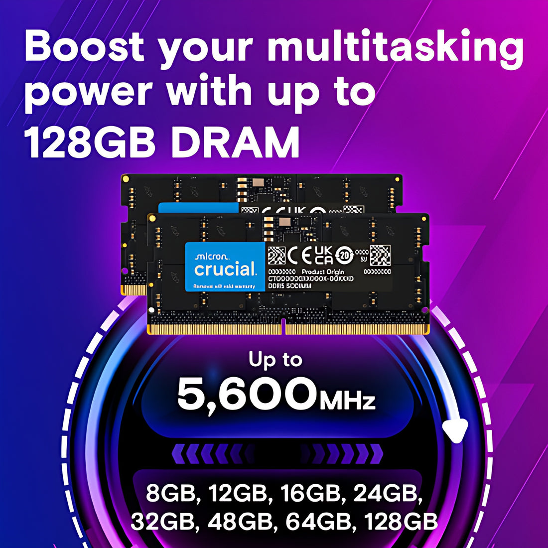 Crucial 16GB DDR5-4800 Laptop RAM