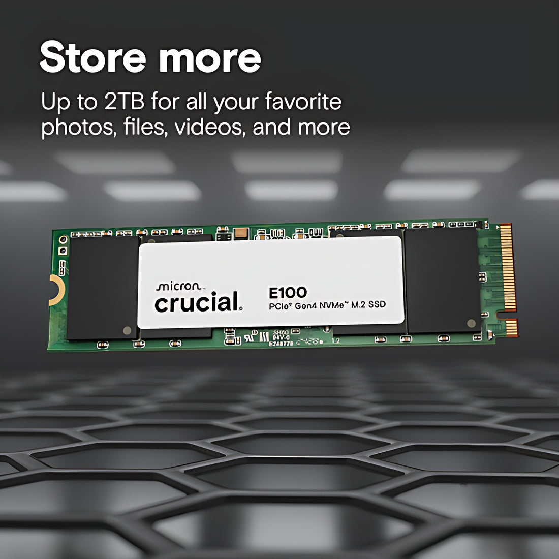Crucial E100 1TB PCIe Gen4 NVMe M.2 SSD