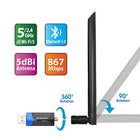 Simplecom NW632 Wi-Fi 5 Bluetooth 5.0 USB Adapter