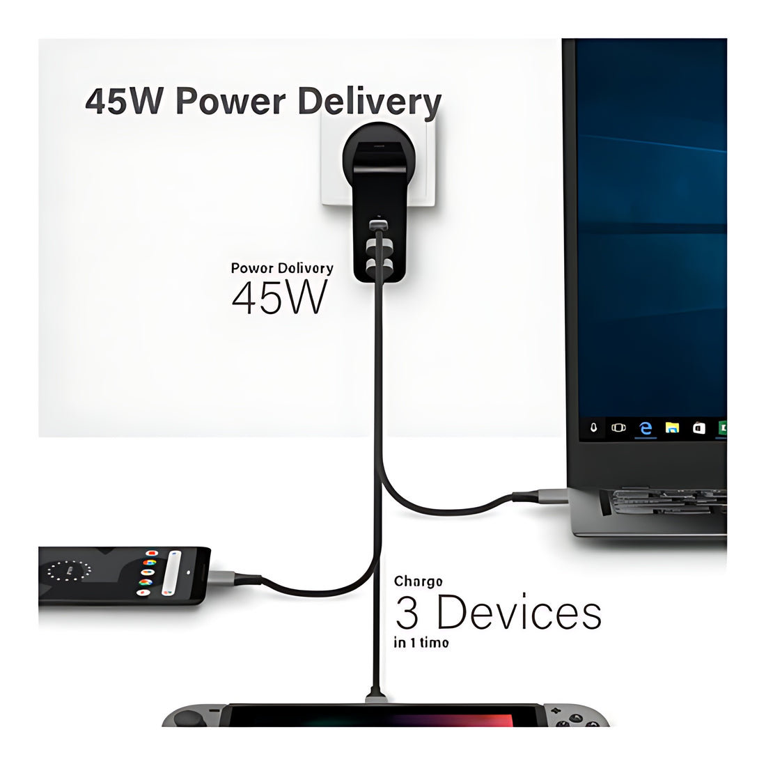 Alogic USB-C 45W Universal Wall Charger
